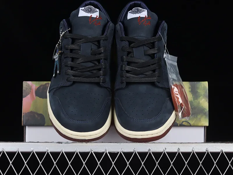 All categories Air Jordan Jordan series basketball shoes Air Jordan 1 Low G version pure original Eastside Golf x Air Jordan 1 Low AJ1 Joe 1 golf black blue low-top casual sneakers DV1759-448
